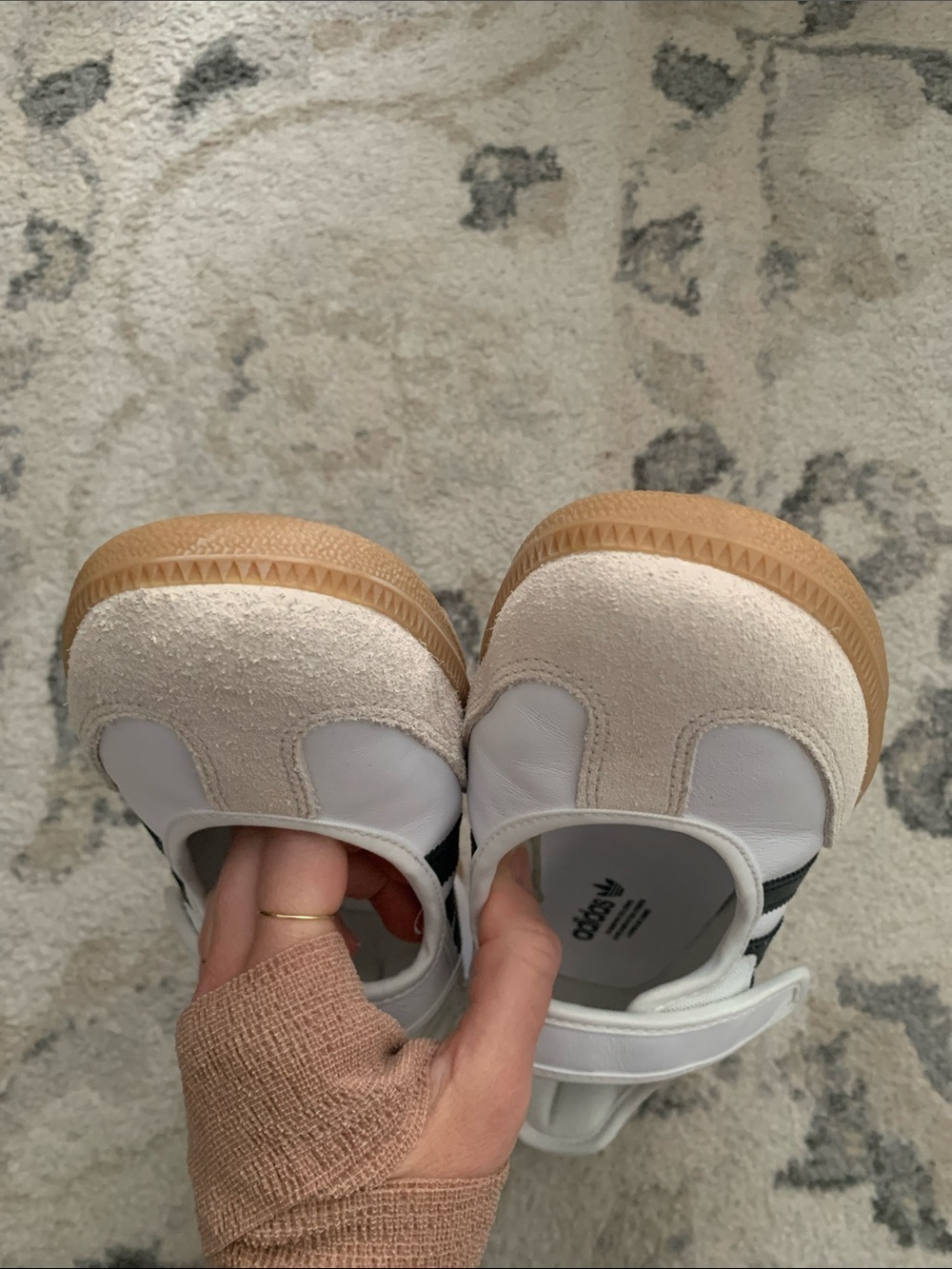 Adidas Samba Mary Jane Sneakers in White, Black, Gum - Picture 7 of 10